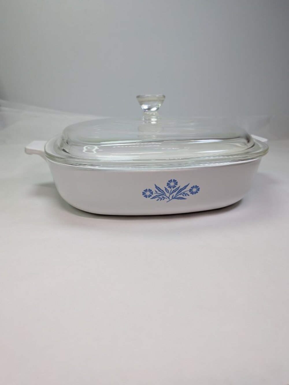 Vintage Corning Ware P-9-B Blue Cornflower Casserole & Lid MCM 80s